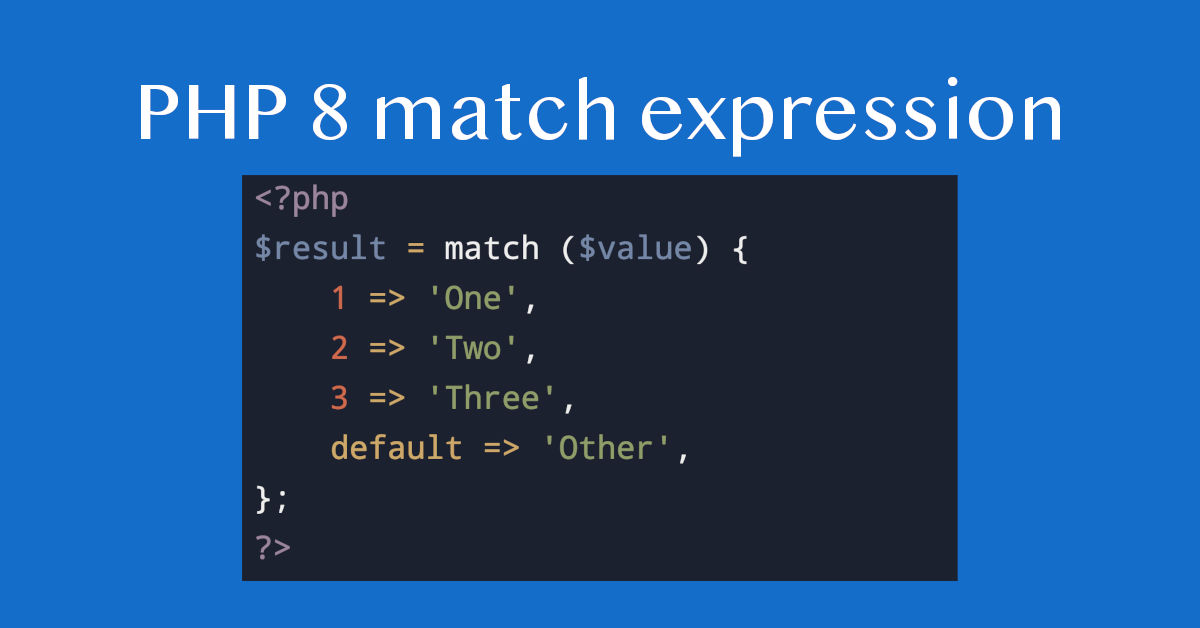 PHP 8 match expression